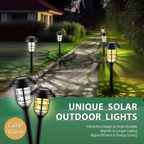 SOLPEX Solar Lights for Outside, Solar Outdoor Path Lights, Garden Lights Waterproof, Solar Powered Landscape Lighting for Yard, Garden, Pathway, Patio, Porch, Walkway, Driveway, 8 Pack(Cold White) - Image 7