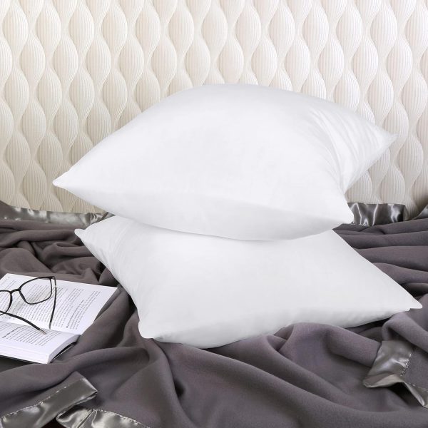 Utopia Bedding Throw Pillows Insert (Pack of 2, White) - 18 x 18 Inches Bed and Couch Pillows - Indoor Decorative Pillows - Image 4